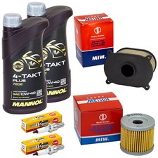 Wartung Set 2L Öl für Hyosung GT 125 N R 2003-2017 Luftfilter Ölfilter Zündkerze