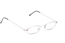 Brille Fassung Silber klein eckig Damen Herren 40-20mm Retro Design BC3