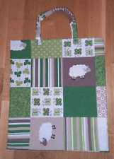 Stofftasche Einkaufstasche Stoffbeutel * Handmade  * weiß grün Schafe