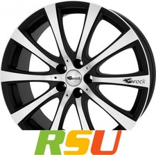 Brock B21 schwarz-matt front-poliert 7x16" ET40 LK4 114.3 ML 72.6 Alufelgen 1...