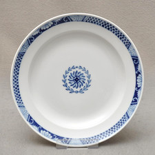 Meissen Schöner Teller Schuppen & Lotusdekor kobaltblaue Unterglasurmalerei 1.W.
