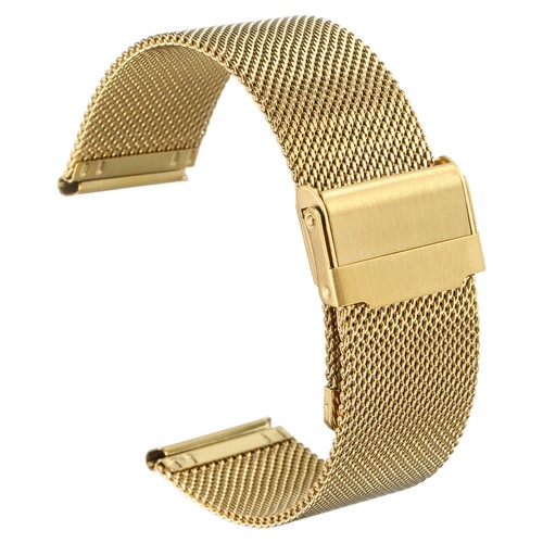 Edelstahl mesh armbanduhr - edelstahl, 24mm