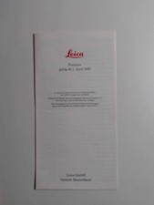 Leica Preisliste gültig ab 1