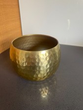 Metallblumenübertopf von Ikea, goldfarben, Durchmesser oben 9 cm, Höhe 7,5 cm