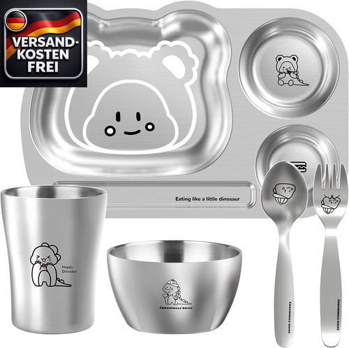 Babygeschirrset edelstahl - babygeschirrset,