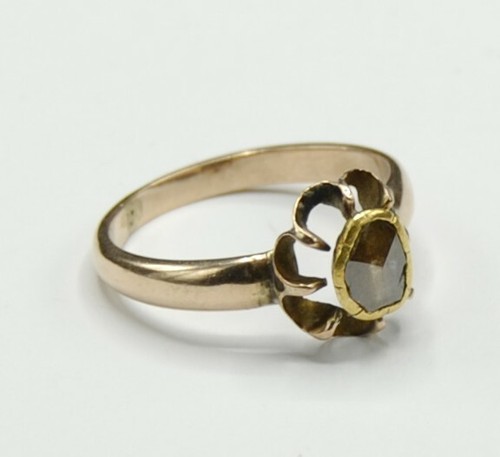 Rotgold ring solitär - solitär, diamant