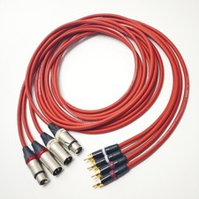 4x2,0 Meter XLR Cinch Kabel Cinchkabel für Revox PR99 Studer A721 A807 A810 A812