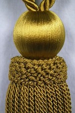 2 Raffhalter/Quaste "CASTAGNA":seidig glänzend - 34 Farb./Handmade in Germany!