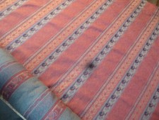 112  Polsterstoff Webstoff rot Streifen Muster 8,5 m Polsterer Möbelstoff Stoff