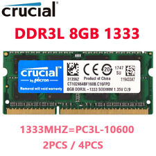 CRUCIAL DDR3L 16 GB 32 GB 1333 MHz 2Rx8 PC3-10600S SODIMM Laptop-Speicher RAM