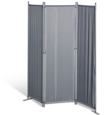 Stellwand 165x170 cm dreiteilig - grau -  Paravent Raumteiler Trennwand
