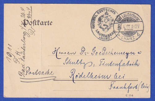 Reich 1911 postalisches - dt.,