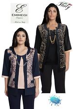 EMMEGI Komplett Twin Set Damen Staubwedel + Top + Halskette Made in Italy