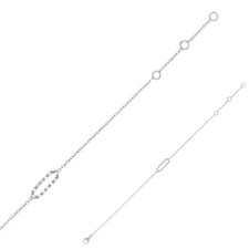 White gold 750 bracelet 0.10ct