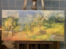 Grosse - Wunderschönen Öl Am Leinwand Mit Unterschrift 