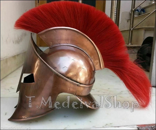 Vintage kupfer spartaner - vintage, helm