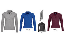 Langarm Poloshirt Damen Ladies