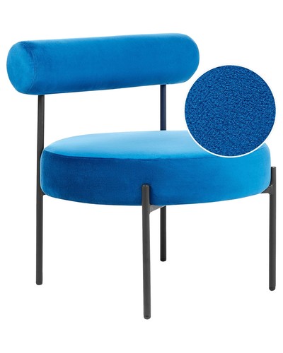 Sessel rund samt blau - sessel,