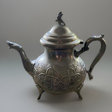 Teekanne Versilbert Marokko 23x27cm