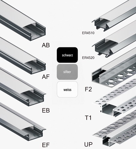 Led aluprofil aluminium - led, 2m