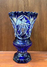 Vase Bleikristall Kobaltblau