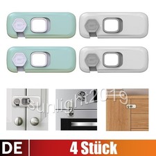 4 Stk. Kindersicherung, Schrankschlösser, Kühlschrankschloss für Fenster, 4*10CM