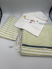 IKEA SKAMTSAM Kinderbett Bettdecke Bettbezug mit Kissenbezug weiß grün blau