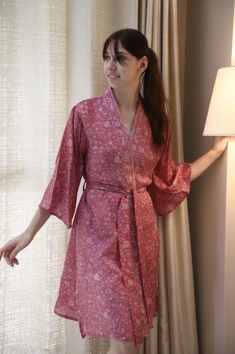 Reine seide midi kimono - midi,