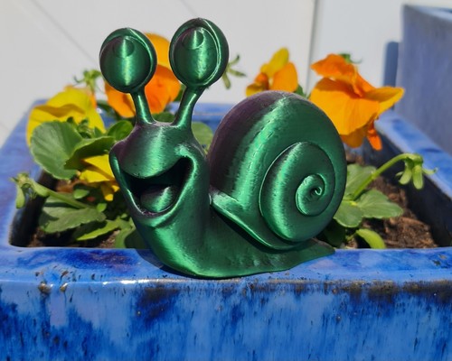Schnecke deko 15cm grün lila - schnecke,