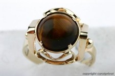 Tigerauge Ring 333 er 8kt Gelb