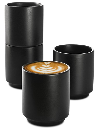 Cappuccino tassen schwarz - 4,