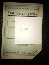 DDR Kfz Brief IFA Fortschritt