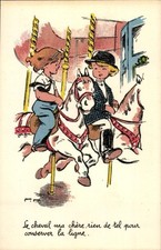 Künstler Ak Kinder, Karussell