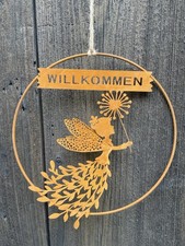 Gartendeko Schild Willkommen