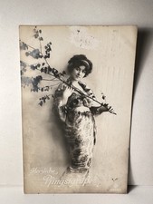 Jugendstil Pfingstkarte Frau