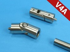 Edelstahl V4A Stabhalter Traversenhalter Mit Gelenk Rundstahl Rohr Adapter VA