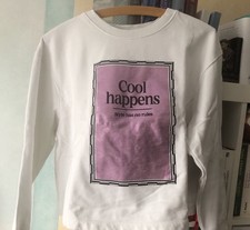Sweat-Shirt, weiß, mit