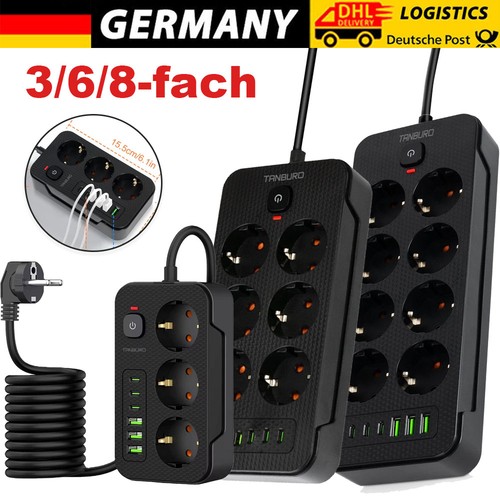 Steckdosenleiste 8fach 6 - 3/6/8fach,