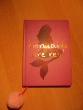 Notizbuch "Meerjungfrau"-"Notebook Mermaids are real" liniert 210mm groß,unbesch