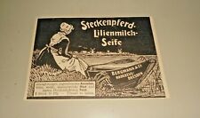 Alte Reklame Werbung Steckenpferd Lilienmilch-Seife Bergmann Radebeul b. Dresden