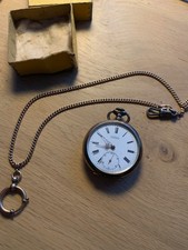 Taschenuhr + Uhrenkette, Helios, 19. Jahrhundert, Bad Hersfeld, J. Dömick