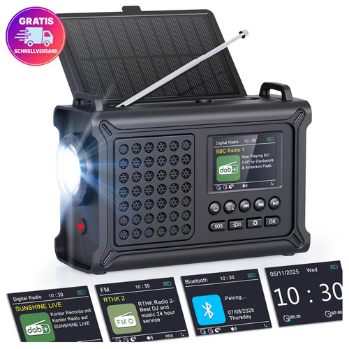 Kurbelradio dab ukw 12000mah - kurbelradio,
