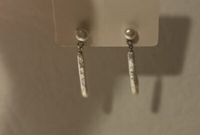 weiße lange Barock Perlen