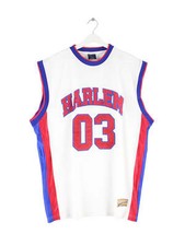Vintage Harlem Globetrotters Basketball Mesh Jersey Weiß XL Trikot Herren