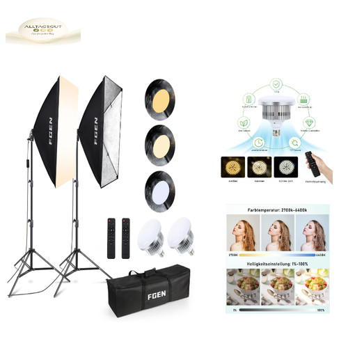 Fgen softbox set fotostudio - softbox,
