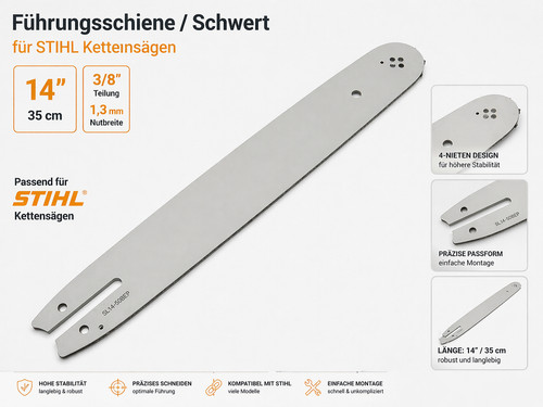 Führungsschiene 35cm - , 3/8"