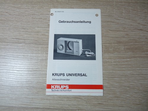 Gebrauchsanleitung krups - gebrauchsanleitung,