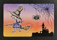 Kühlschrank und Deko Magnet Hexe Serafina Schattenflug mit Burg