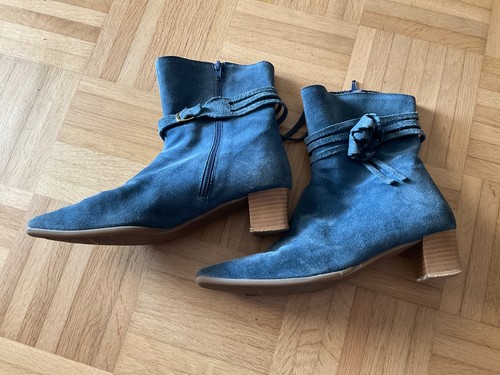 Stiefeletten wildleder blau - wildleder,