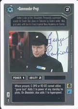 Star Wars CCG - George Roubicek (Commander Praji) - signed card - autograph